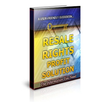Resale Rights Profit Solution Unrestricted PLR Ebook